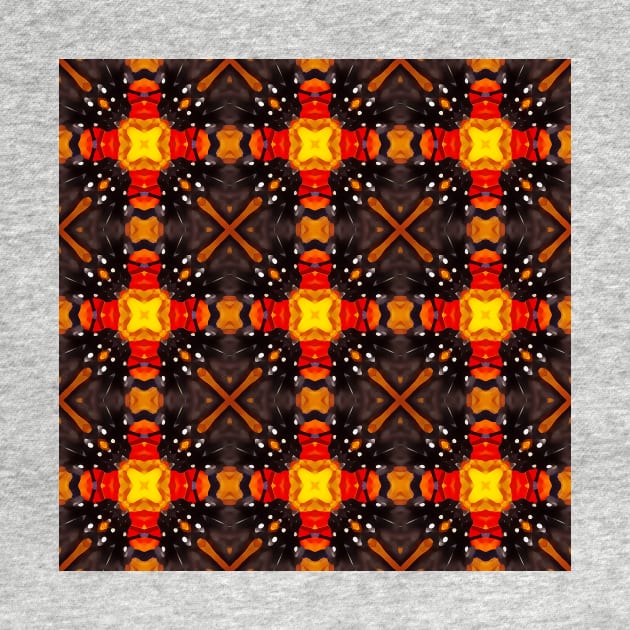 Orange and Black Aesthetic Pattern 17 by BubbleMench